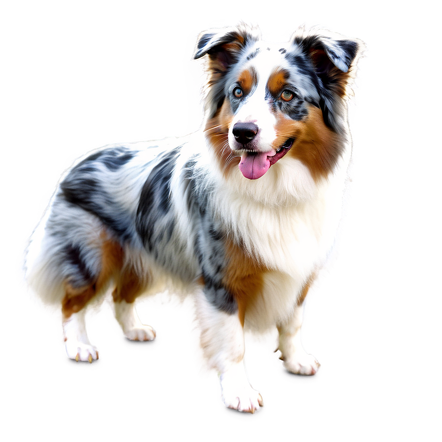 Australian Shepherd In Snow Png Awr86