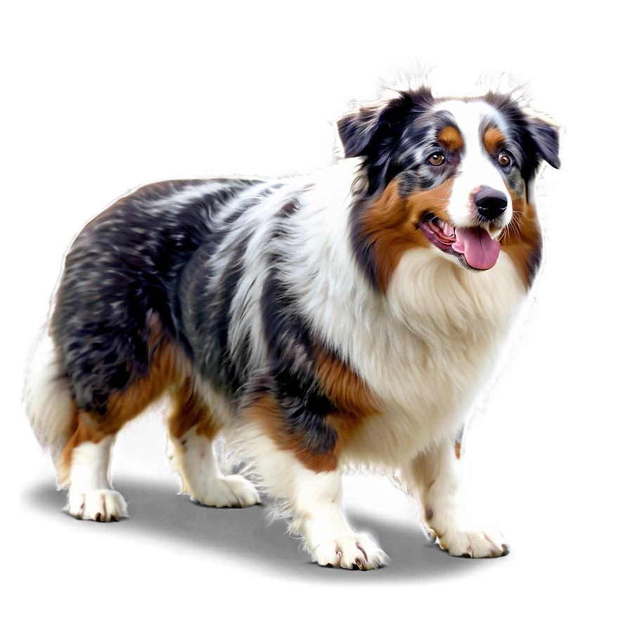 Australian Shepherd In Winter Png Lbx7