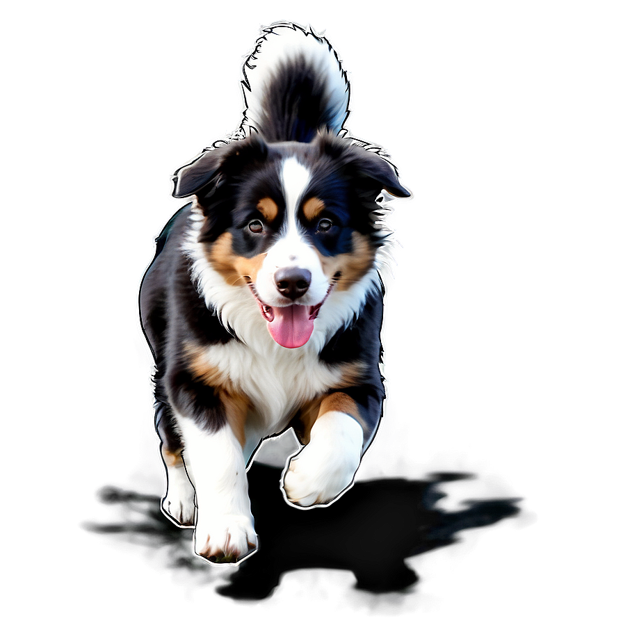 Australian Shepherd Running Png Vdo70