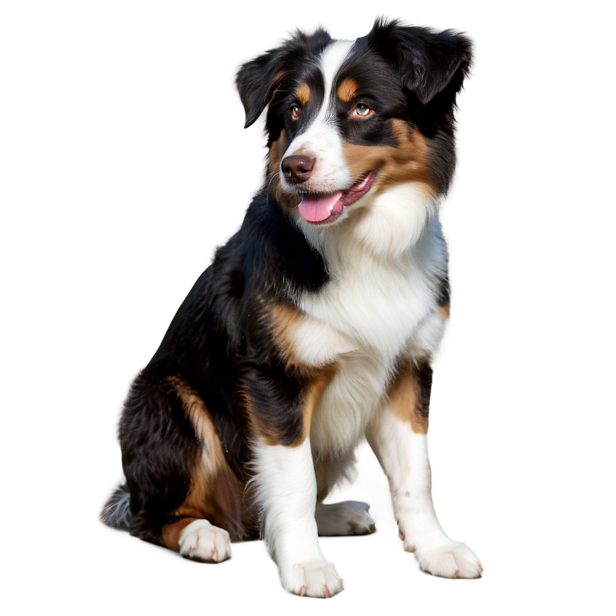 Australian Shepherd Sitting Png 06202024