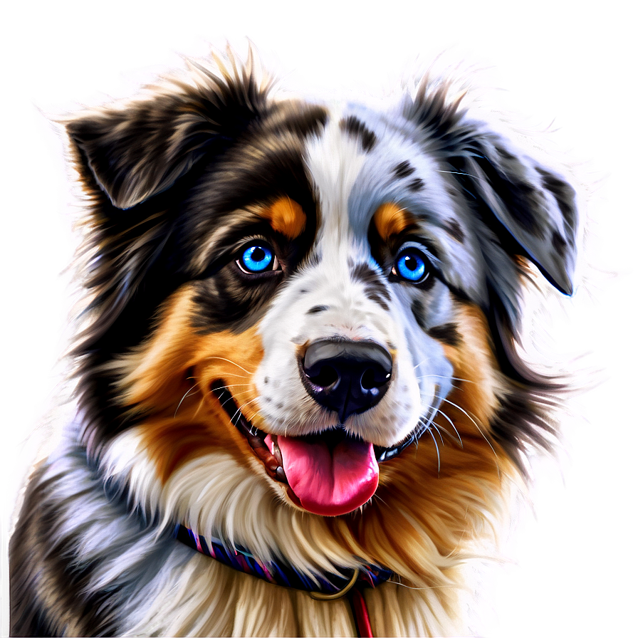 Australian Shepherd With Blue Eyes Png Pqd