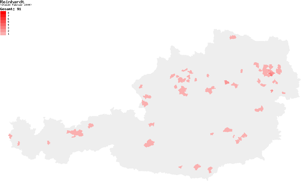 Austria Reinhardt Index Map