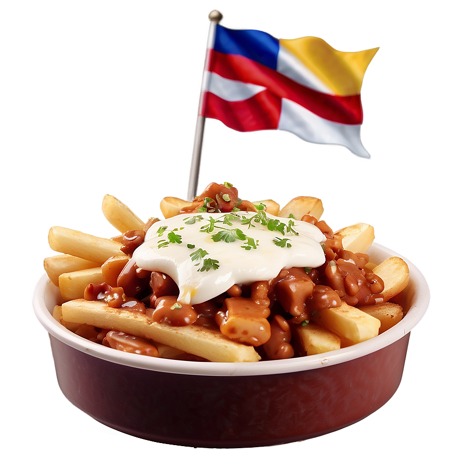 Authentic Quebec Style Poutine Png 06252024