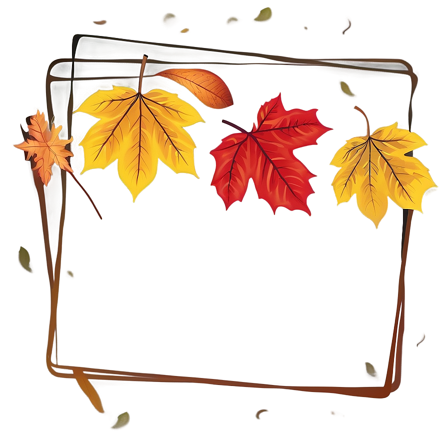 Autumn Cute Frame Png 06262024