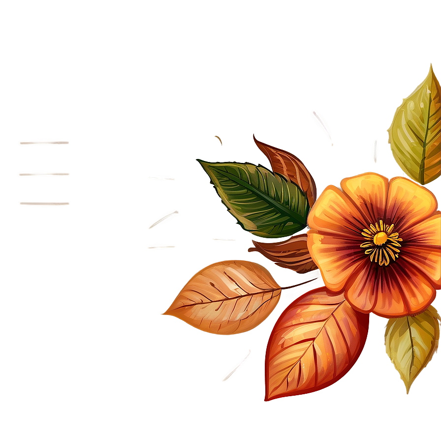 Autumn Floral Bouquet Png Skt9