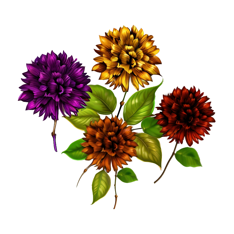 Autumn Floral Composition Png Vpj37