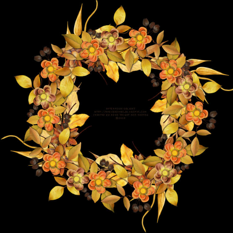 Autumn_ Floral_ Wreath_ Graphic