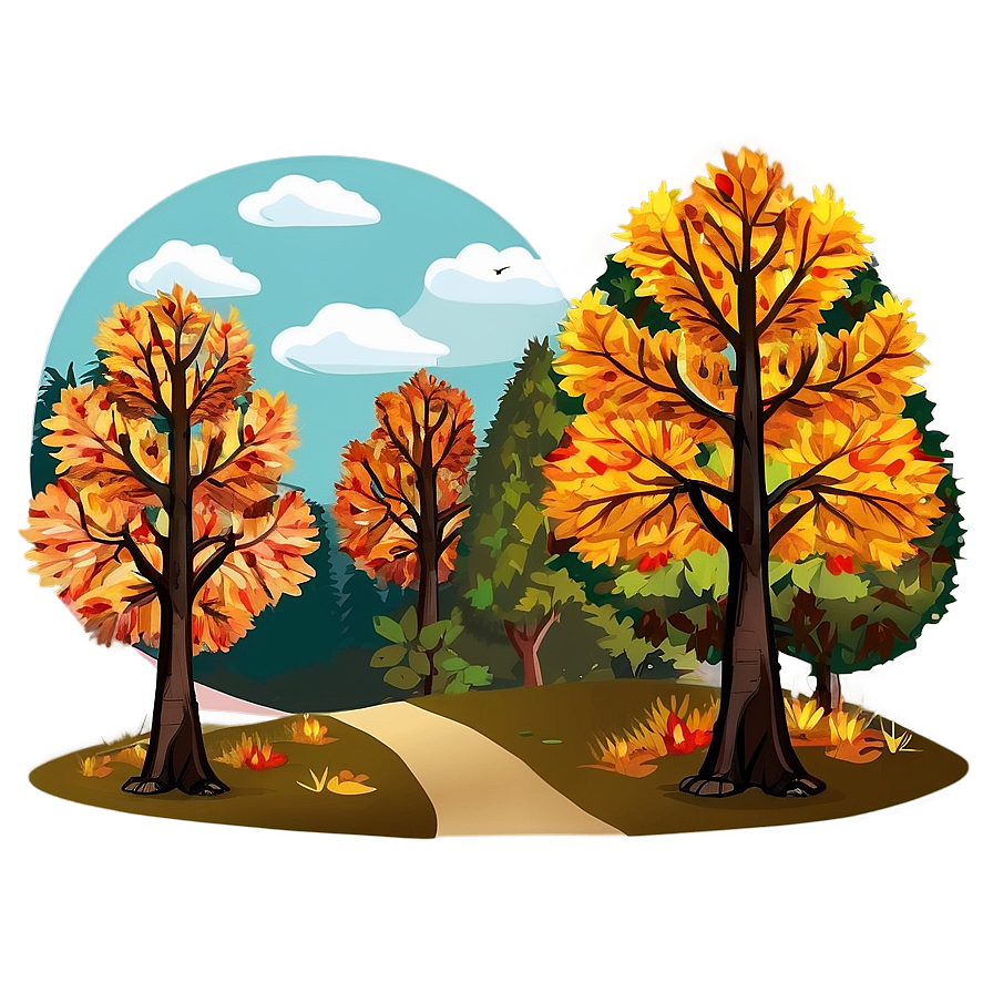 Autumn Forest Scenery Landscape Png 06232024