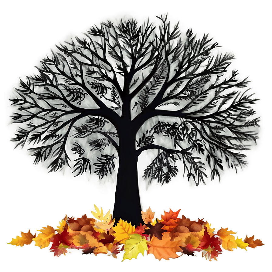 Autumn Forest Silhouette Png Ode