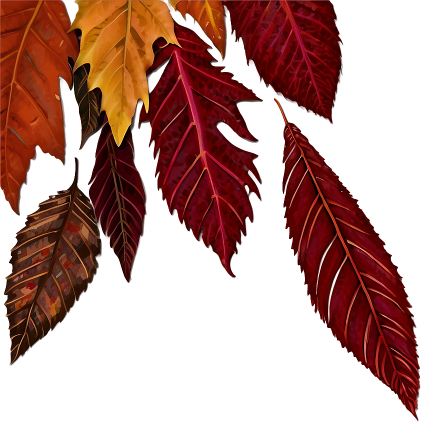 Autumn Leaf Garland Png 06202024