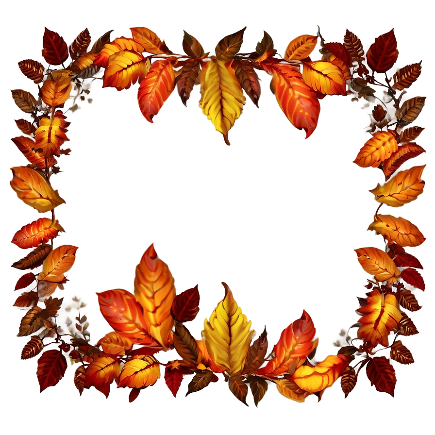 Autumn Leaf Garland Png Hbj41