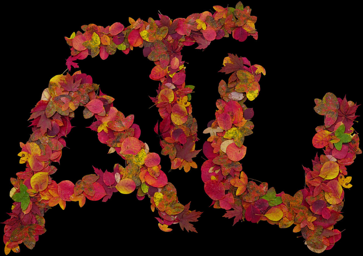 Autumn_ Leaves_ Forming_ Letters_ A B C