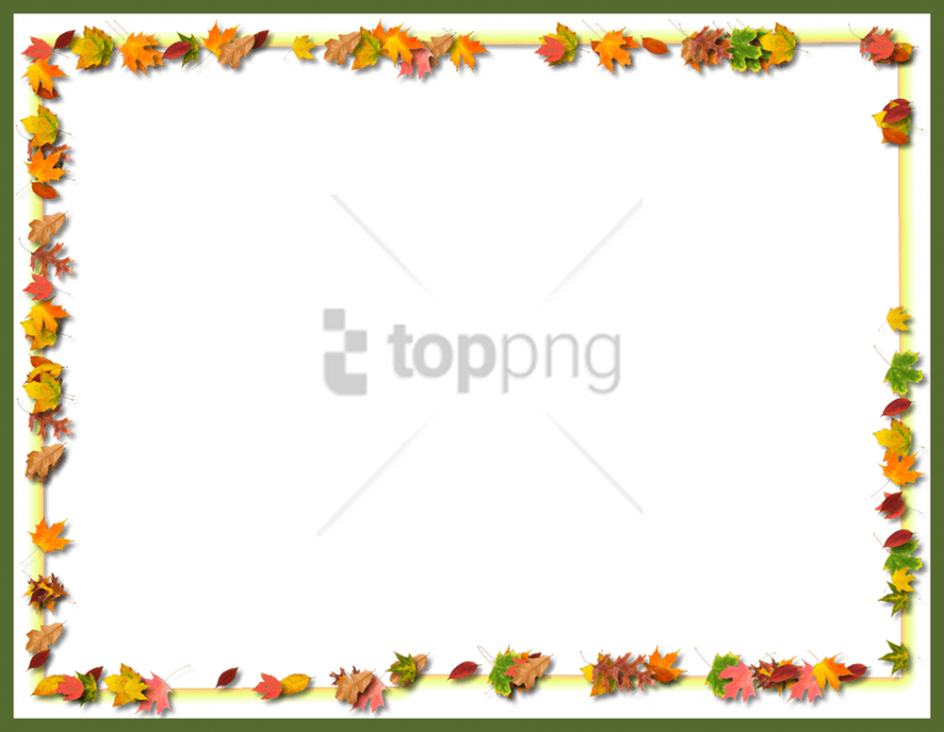 Autumn Leaves Frame Thanksgiving Background