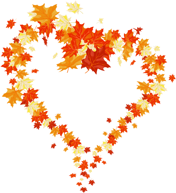 Autumn Leaves Heart Shape