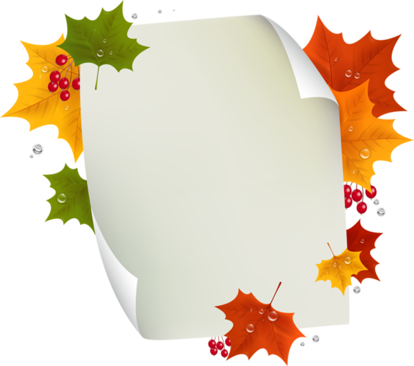 Autumn Leaves Paper Frame