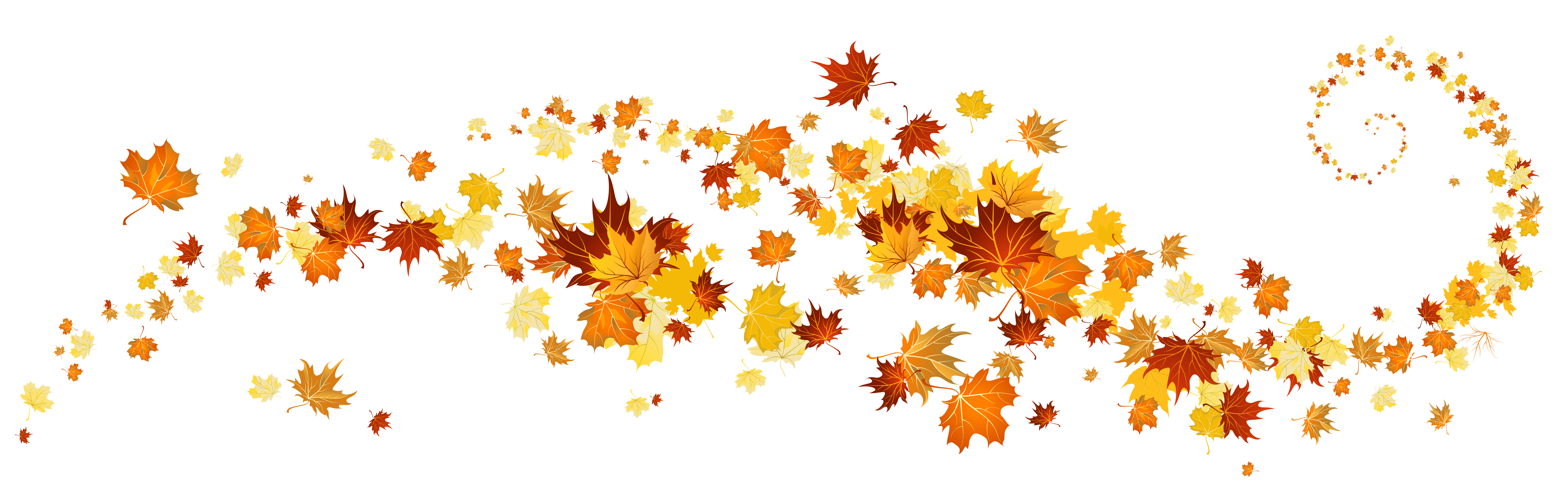 Autumn Leaves Swirl Pattern