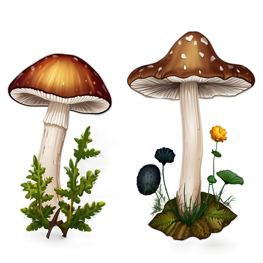 Autumn Mushrooms Png Alv47