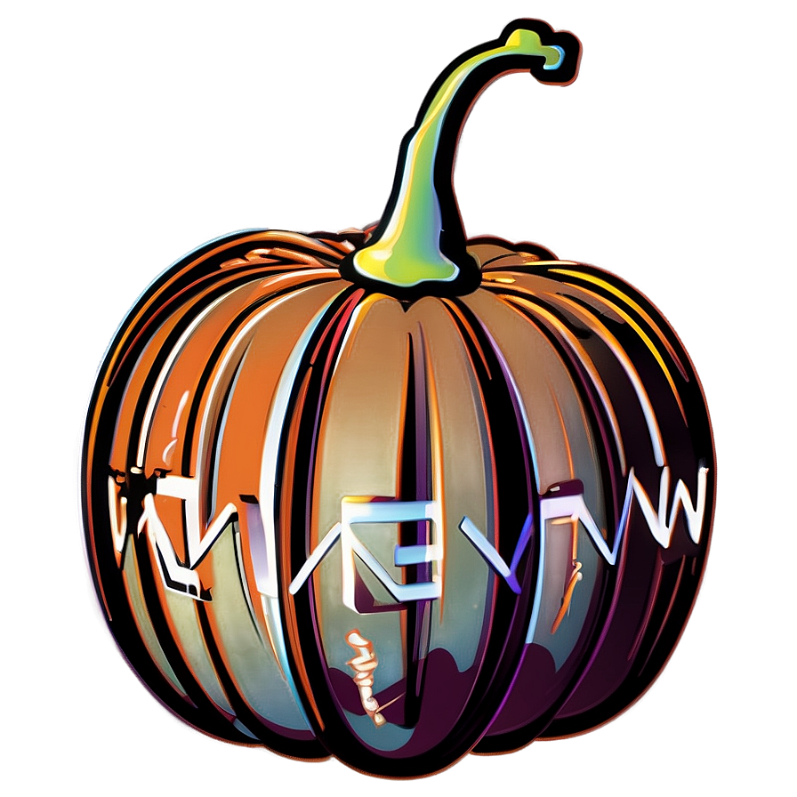 Autumn Pumpkin Outline Graphic Png 06202024