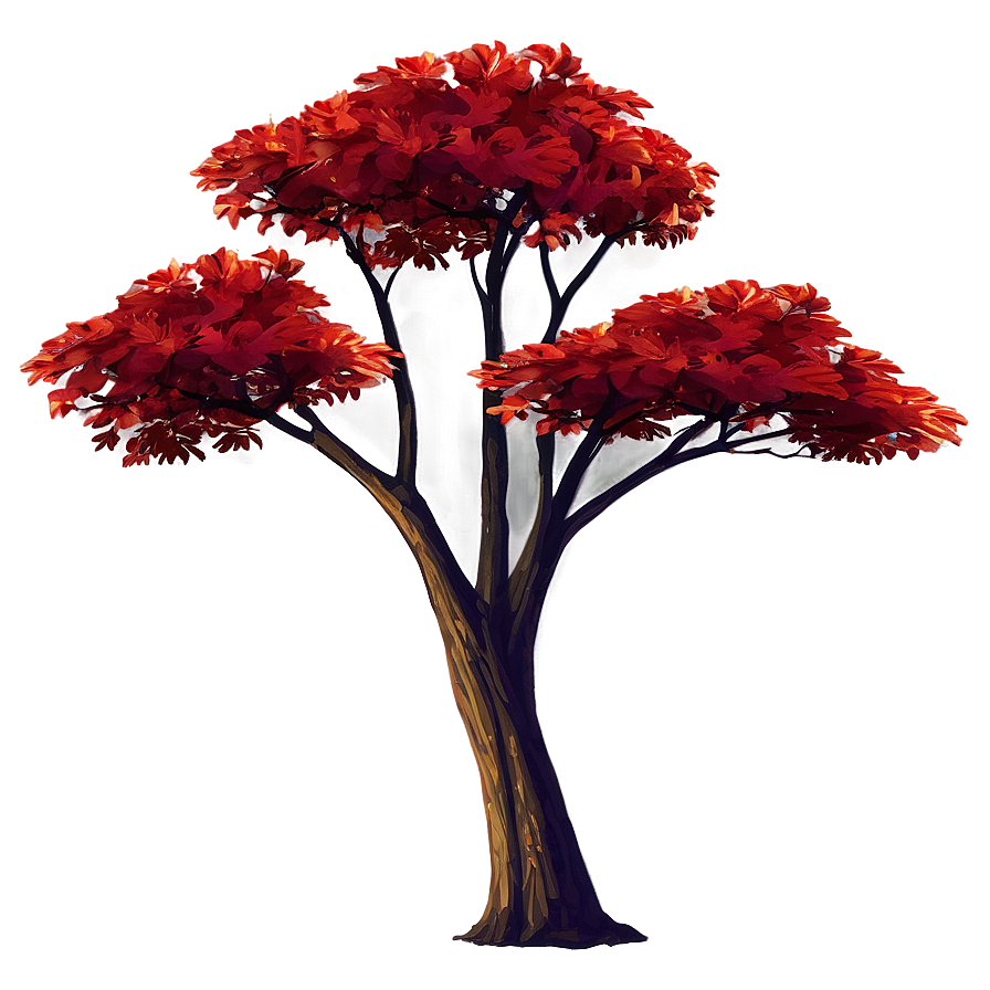 Autumn Red Tree Image Png 91