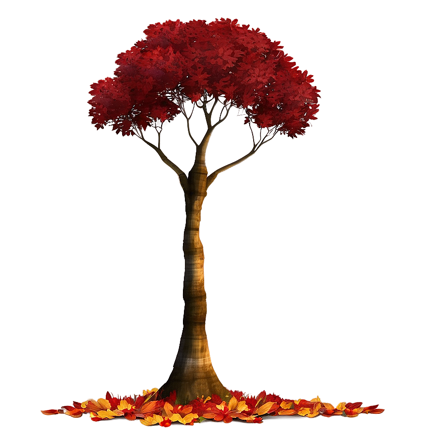 Autumn Red Tree Image Png Cfo98