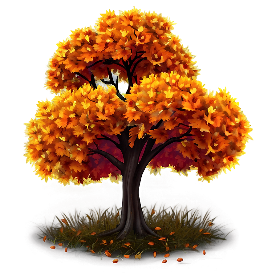 Autumn Tree At Night Png 7