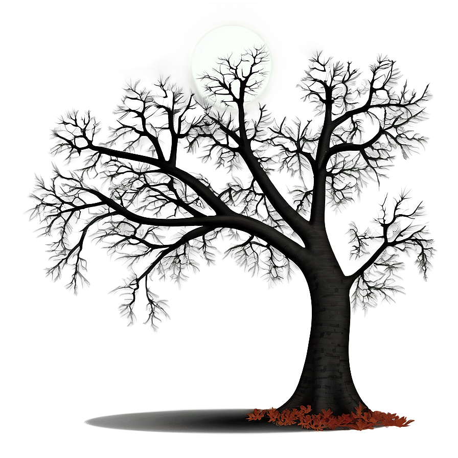 Autumn Tree With Moon Png Wvp