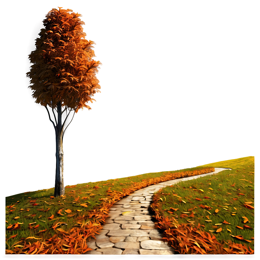 Autumn Tree With Pathway Png 53