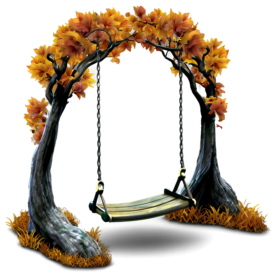 Autumn Tree With Swing Png 06122024