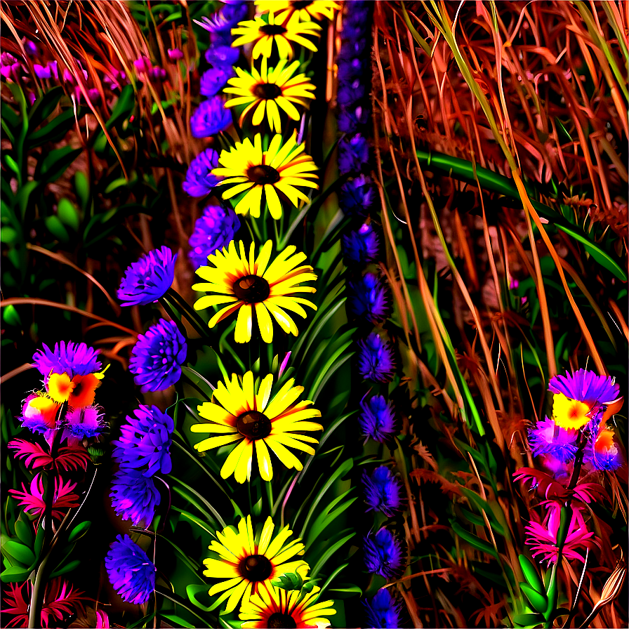 Autumn Wildflowers Display Png 06202024