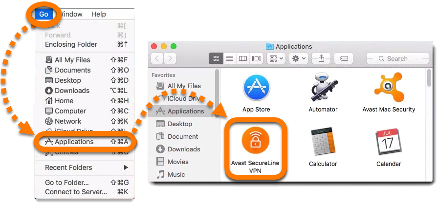 Avast Secure Line V P N Application Mac O S