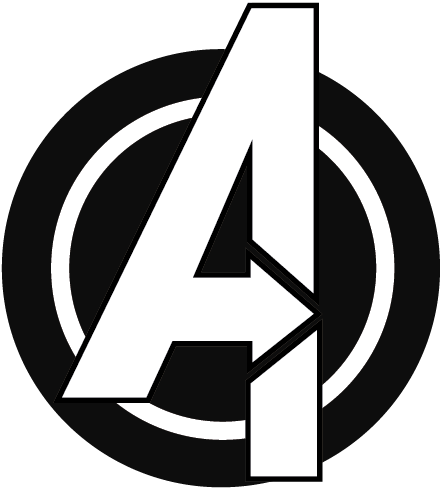 Avengers Logo Blackand White