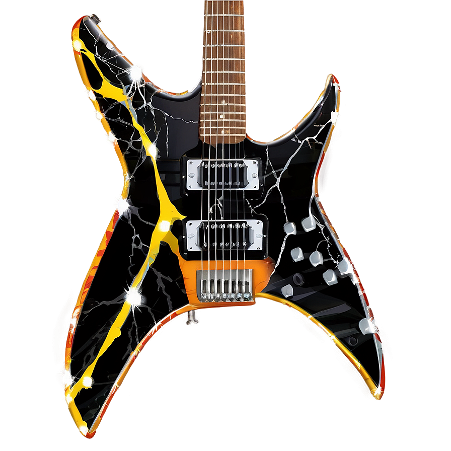 Awesome Lightning Guitar Png 06232024