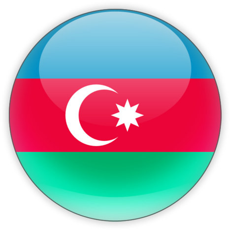 Azerbaijan Flag Button