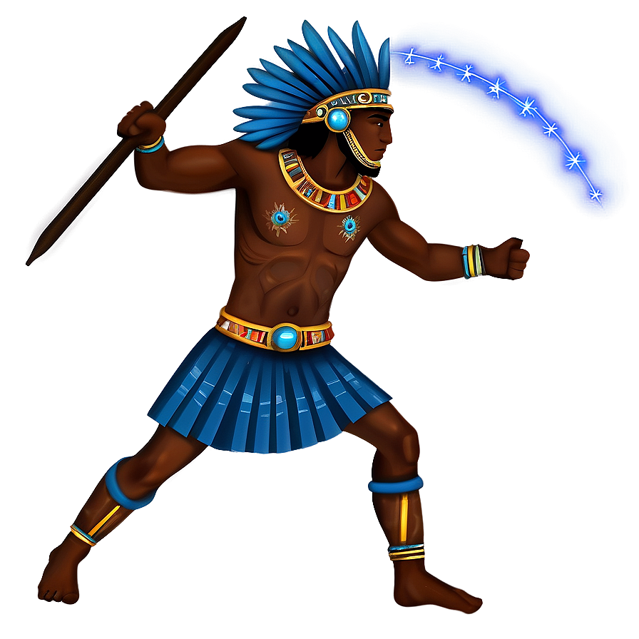 Aztec Warrior And Star Constellation Png Hji