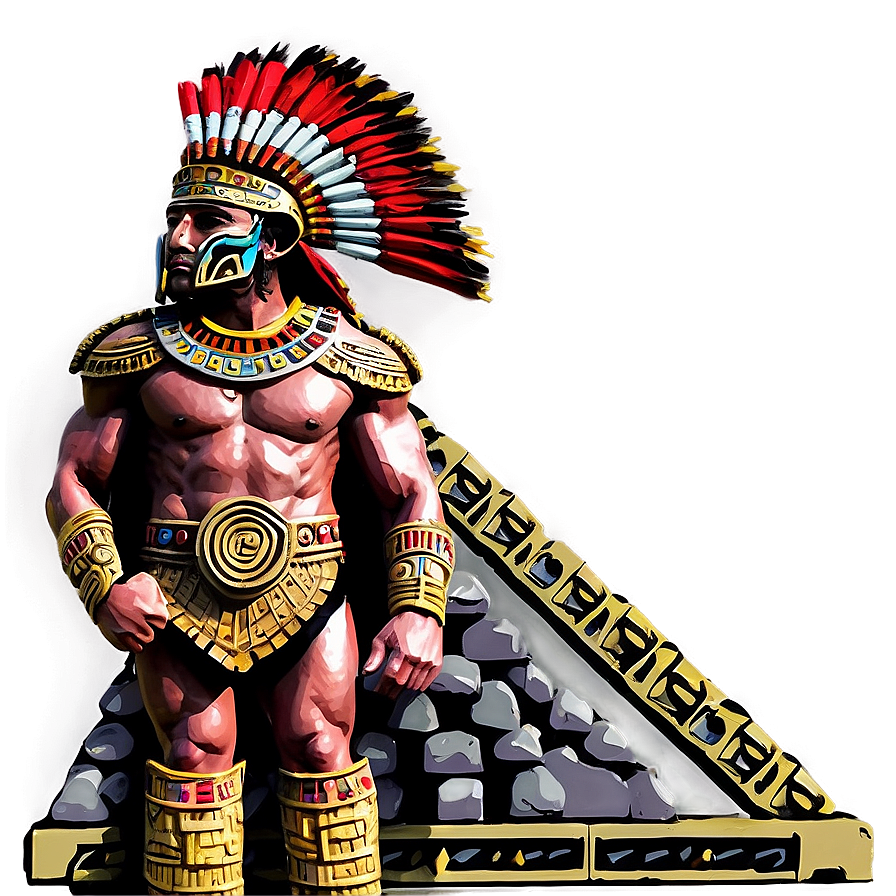 Aztec Warrior And Temples Background Png 91