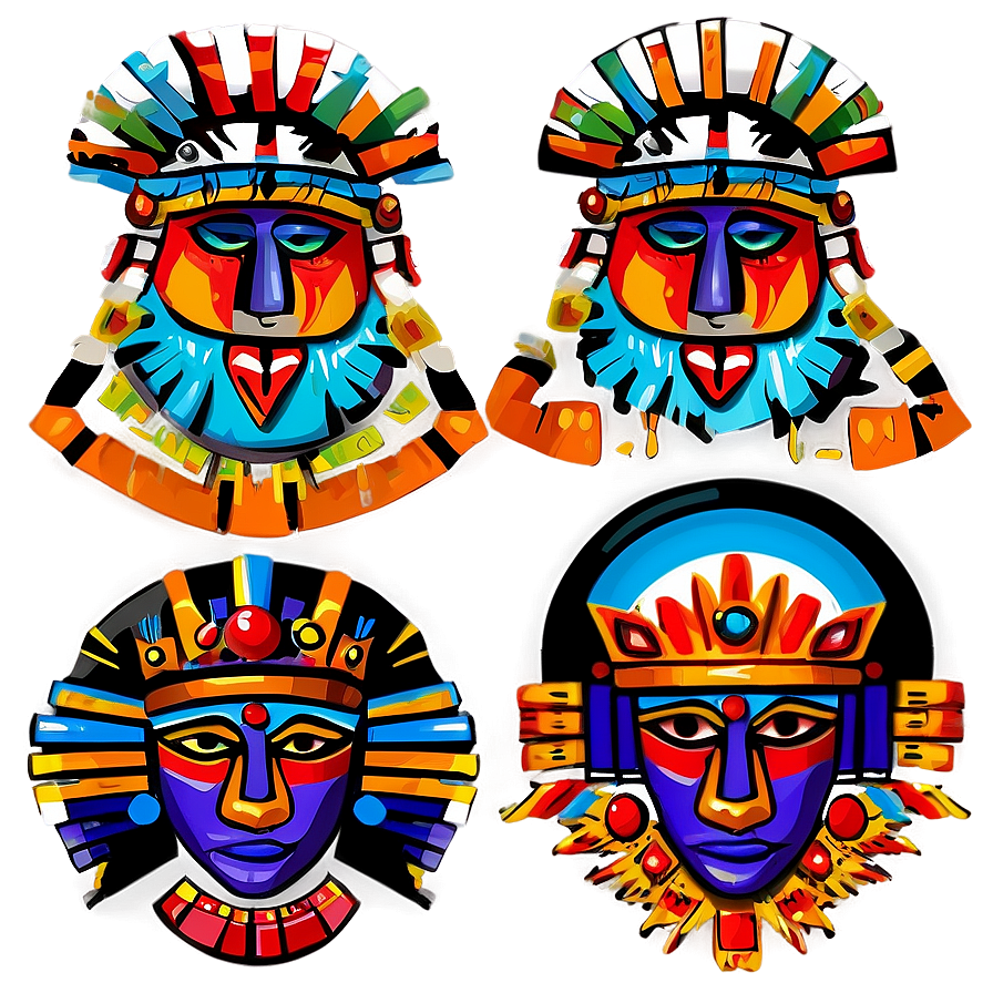 Aztec Warrior And Temples Background Png Hge78