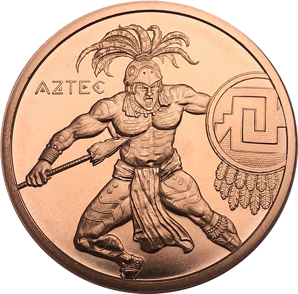 Aztec Warrior Engraving Coin