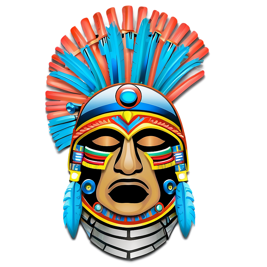 Aztec Warrior Helmet Design Png 06252024