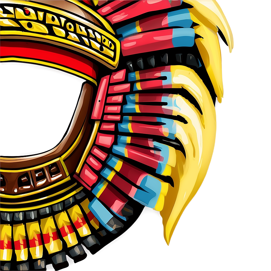 Aztec Warrior Helmet Design Png Skg