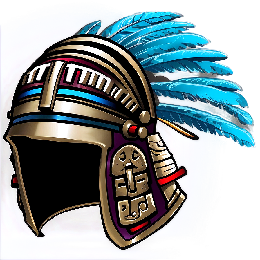 Aztec Warrior Helmet Design Png Sni