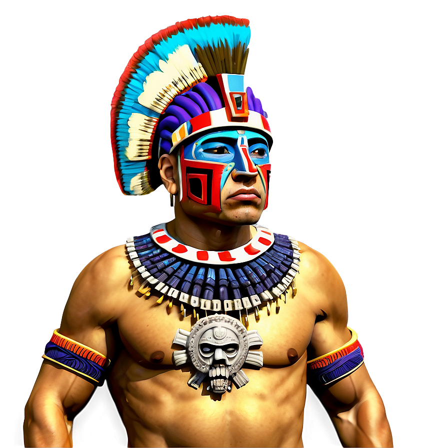 Aztec Warrior Historical Painting Png 06252024