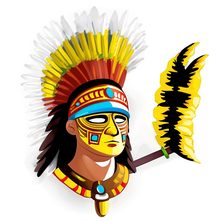 Aztec Warrior Illustration Png 06252024