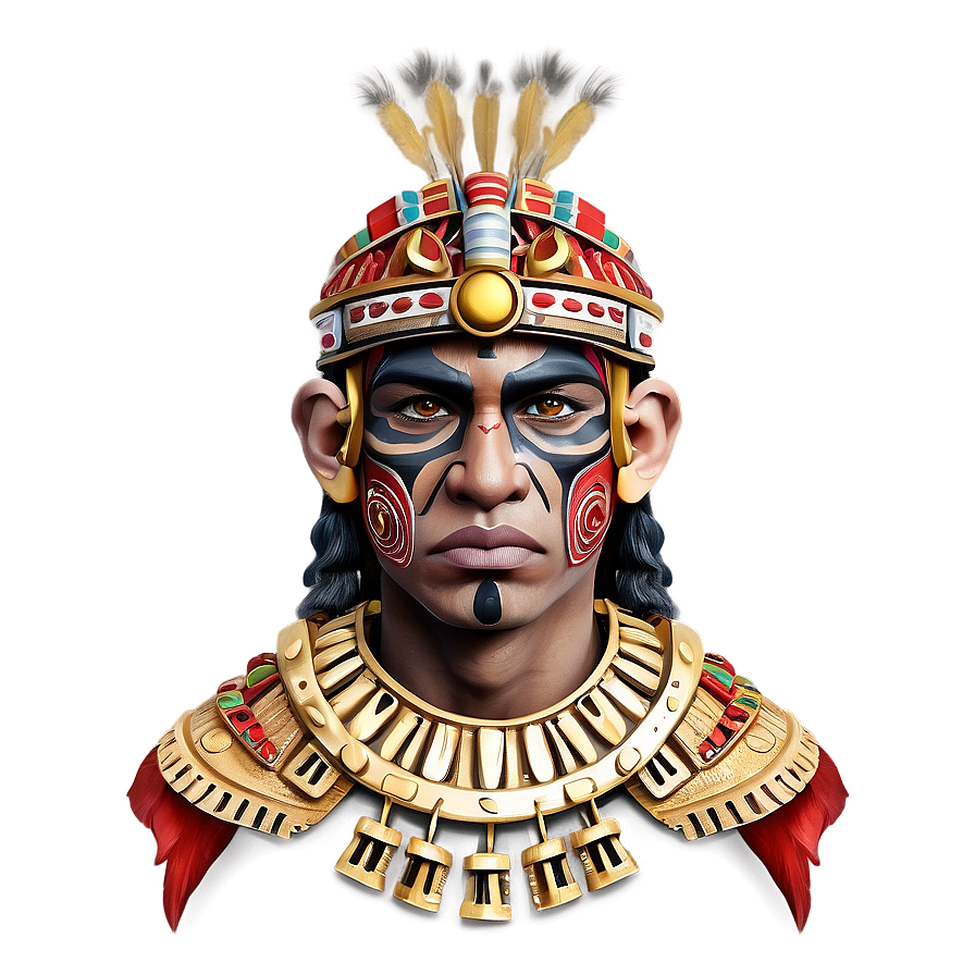 Aztec Warrior Illustration Png Nty98