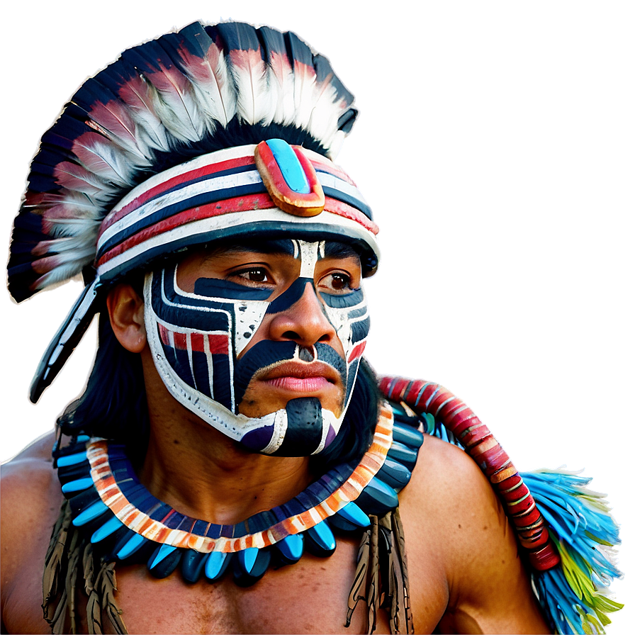 Aztec Warrior In Moonlight Png Eou64