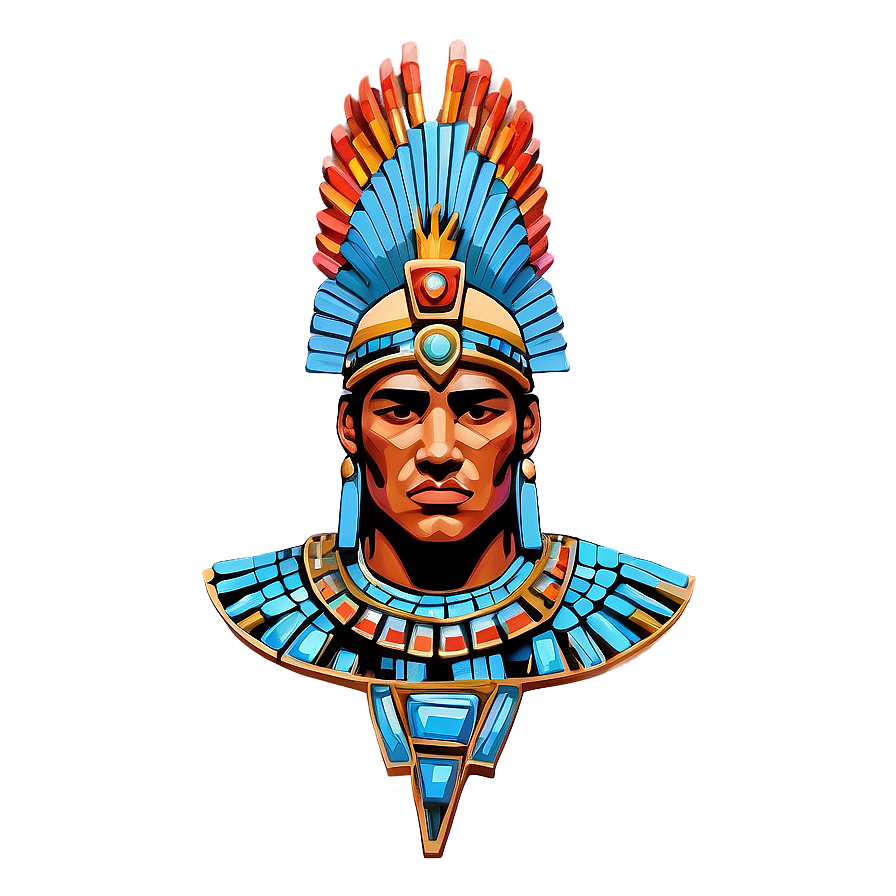 Aztec Warrior Mosaic Art Png 06252024