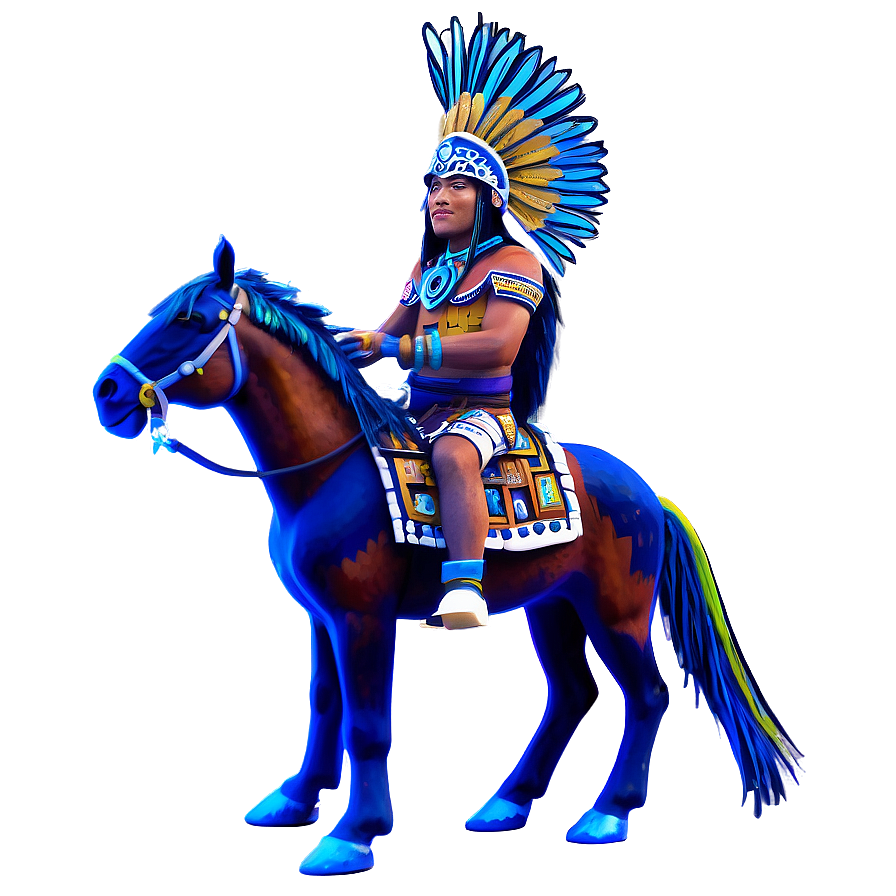 Aztec Warrior On Horseback Png Ueg77