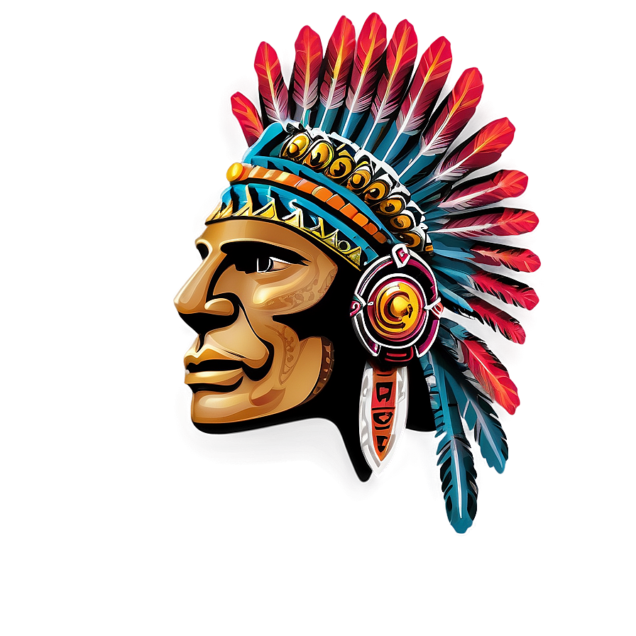 Aztec Warrior Profile Portrait Png Mmp14