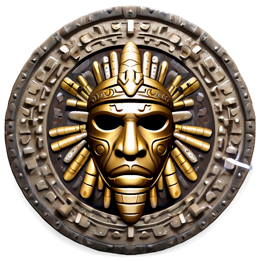 Aztec Warrior Shield Emblem Png 06252024