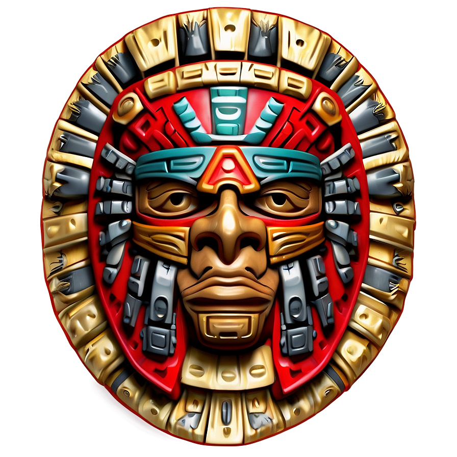 Aztec Warrior Shield Emblem Png 61