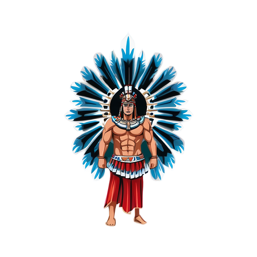 Aztec Warrior With Eagle Banner Png 06252024